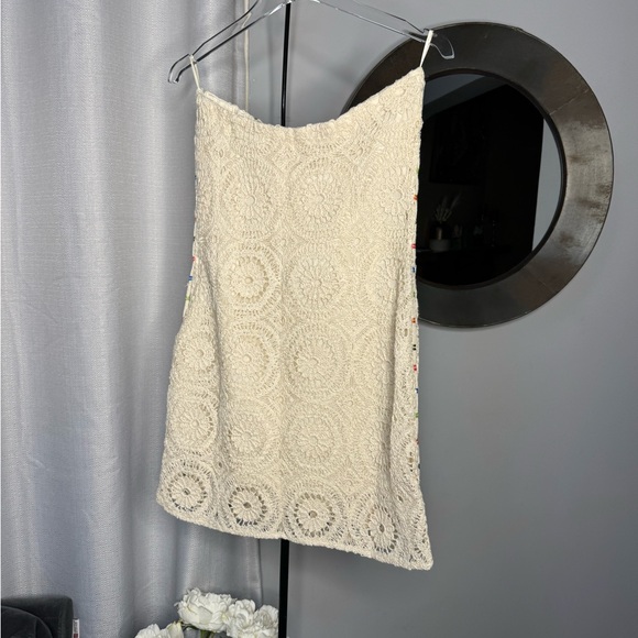 NWT Zara Woman Strapless Crochet Mini Dress Bloggers Fav Size M Medium - Picture 12 of 15